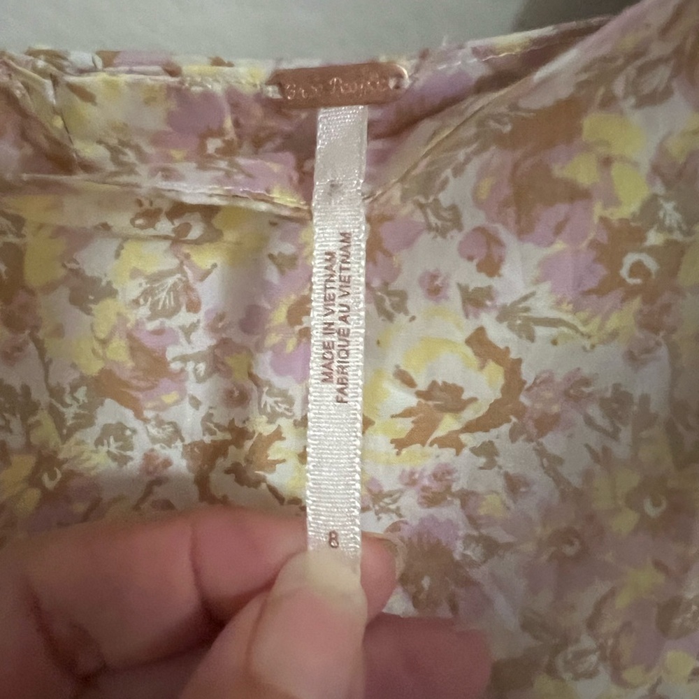 Free People She’s a Dream Midi Dress Powder Combo cotton size 6 - Picture 7 of 16